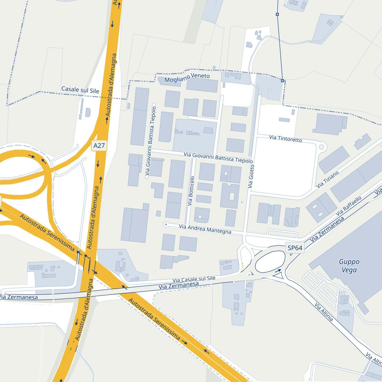 Mappa della sede FM Installazioni a Mogliano Veneto